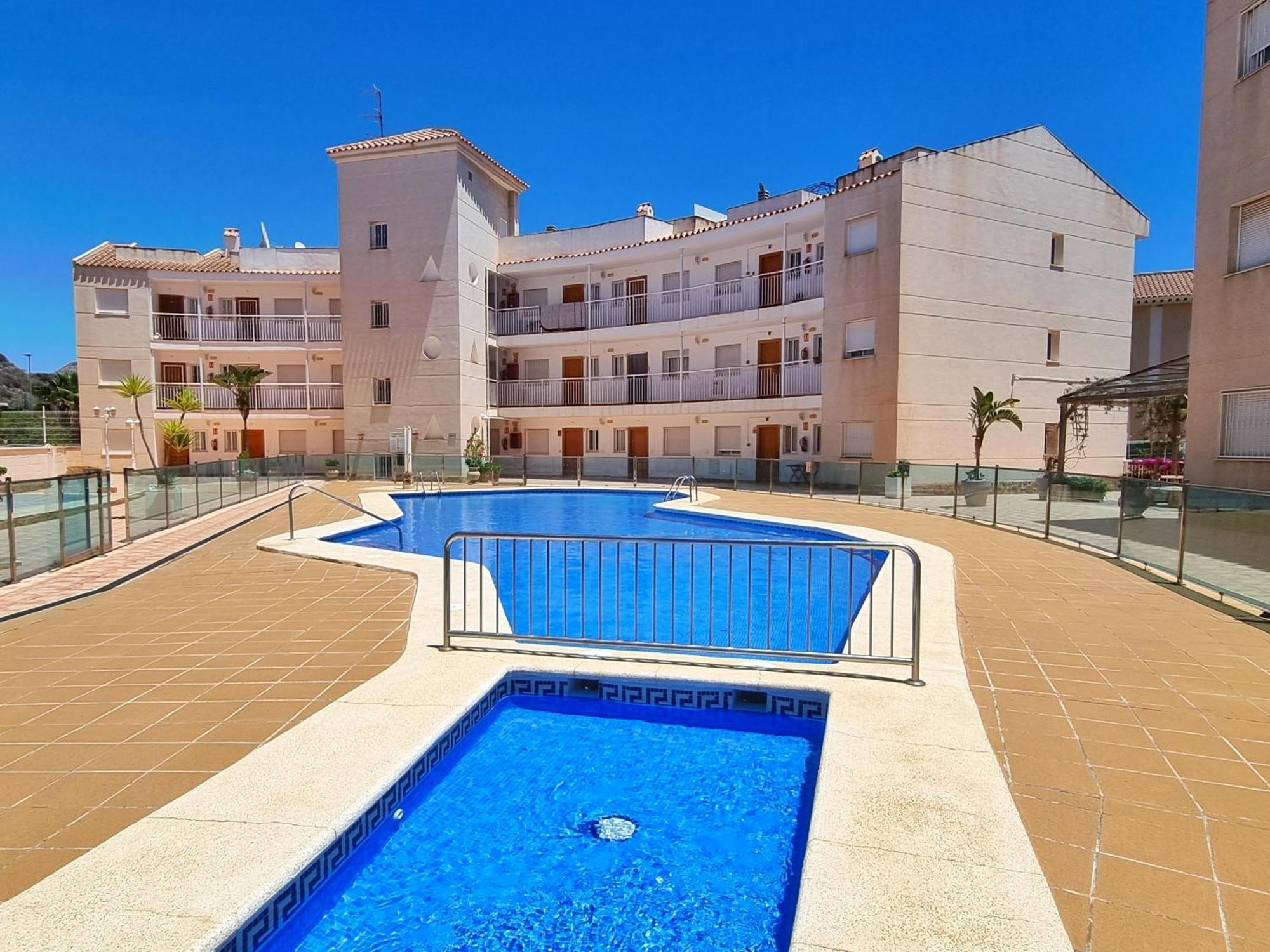 *** Apartamento con jardín, barbacoa y piscina *** Águilas Exterior foto